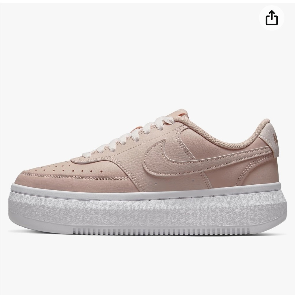 Pink Nike Platform Court Vision Alta Sneakers